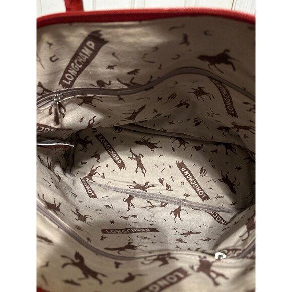 Authentic Longchamp orange handbag crossbody shoulder bag - Picture 4 of 11